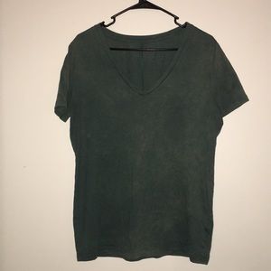 Distressed Relaxed Fit V Neck